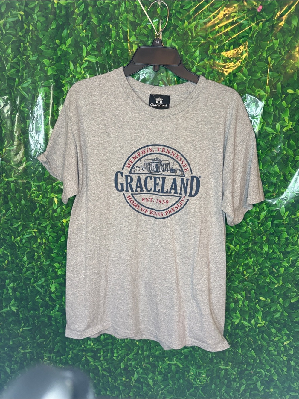Graceland Men's Gray Short Sleeve Logo Tee